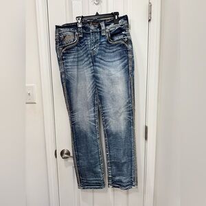Rock Revival Brave Straight leg jeans. Men’s 33 waist